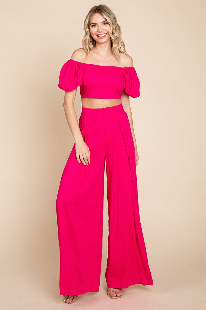 Style 1075 2 pc Linen Pant Set