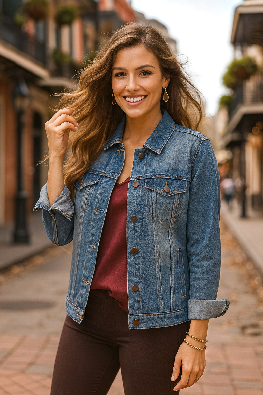 3633 Blue Breeze Denim Jacket with pockets