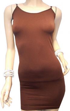 Chocolate Brown Long Camisole T01