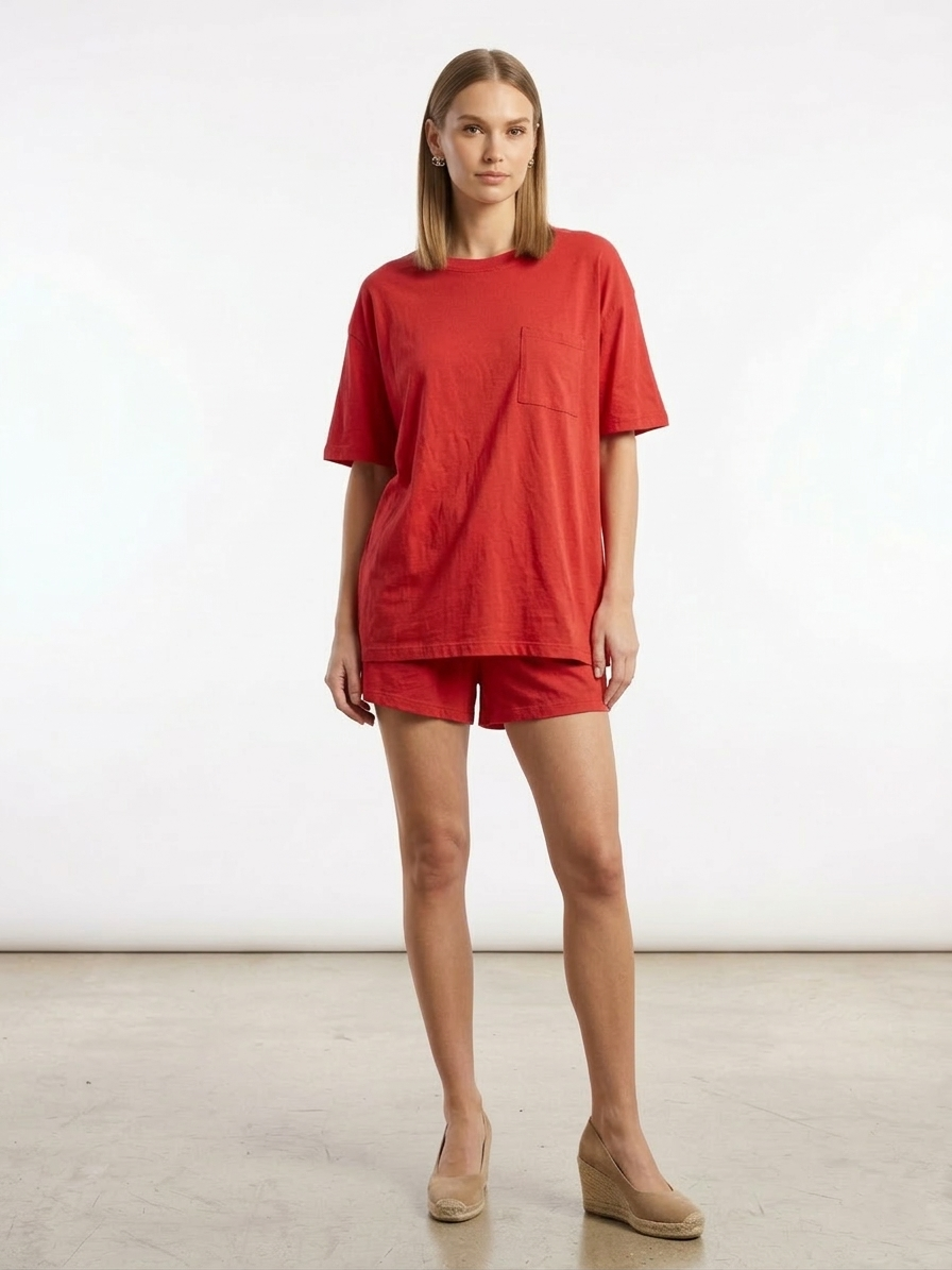 43044 Hot Red Chic 2-Piece Set