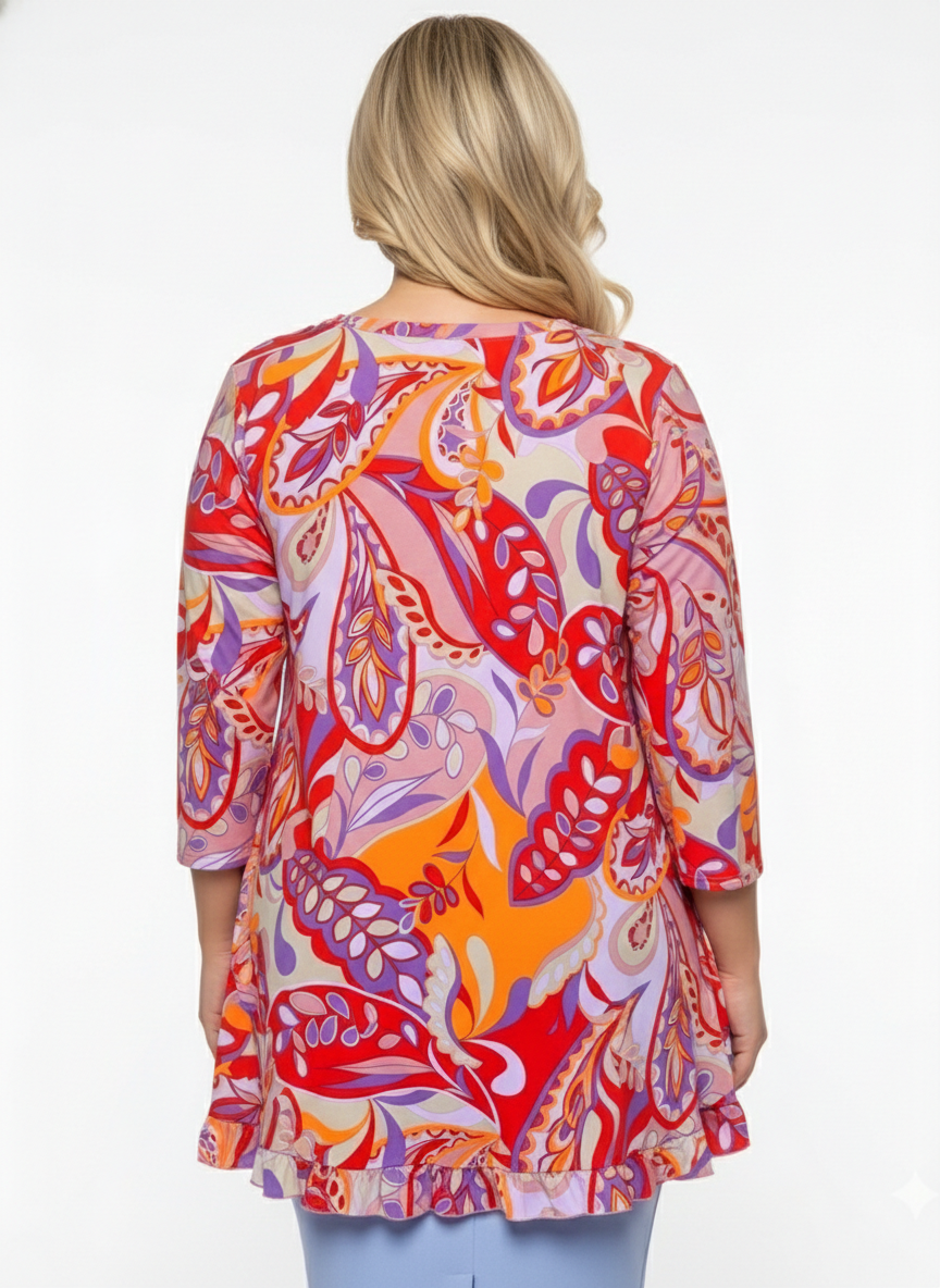 50827 Coral Orchid Blouse Plus