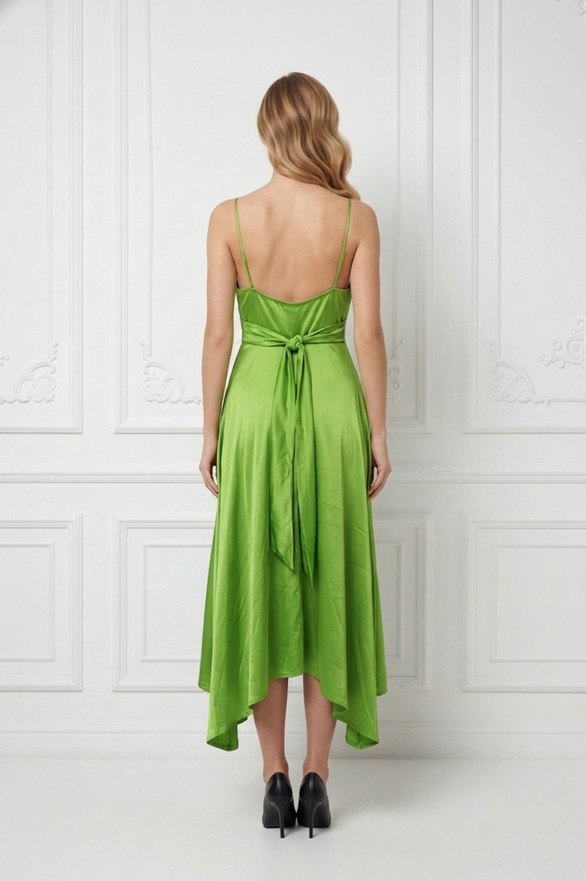 6437 Luxe Lime Midi Dress