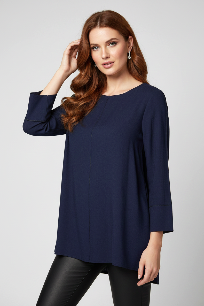687 Navy Blue Blouse