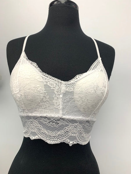 LB-14 White Lace Bra