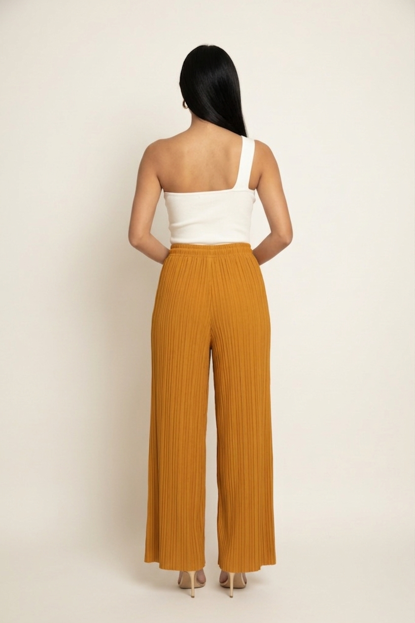 902 Chic Mustard Pleated Pants