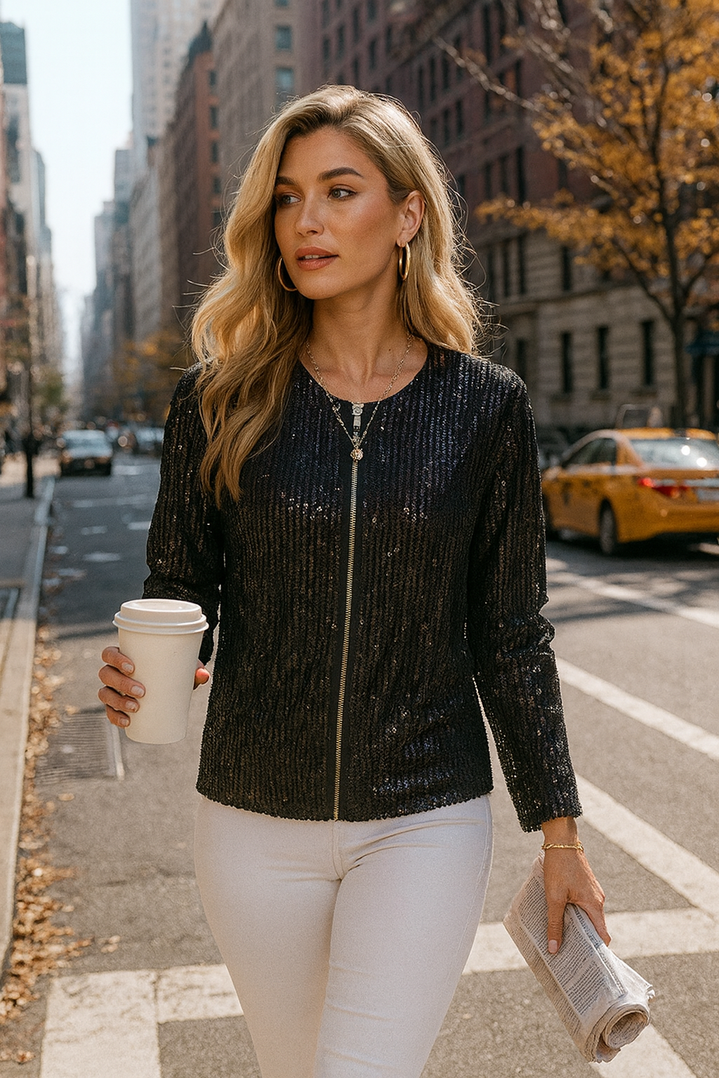 795 Black Diamond Sequin Jacket