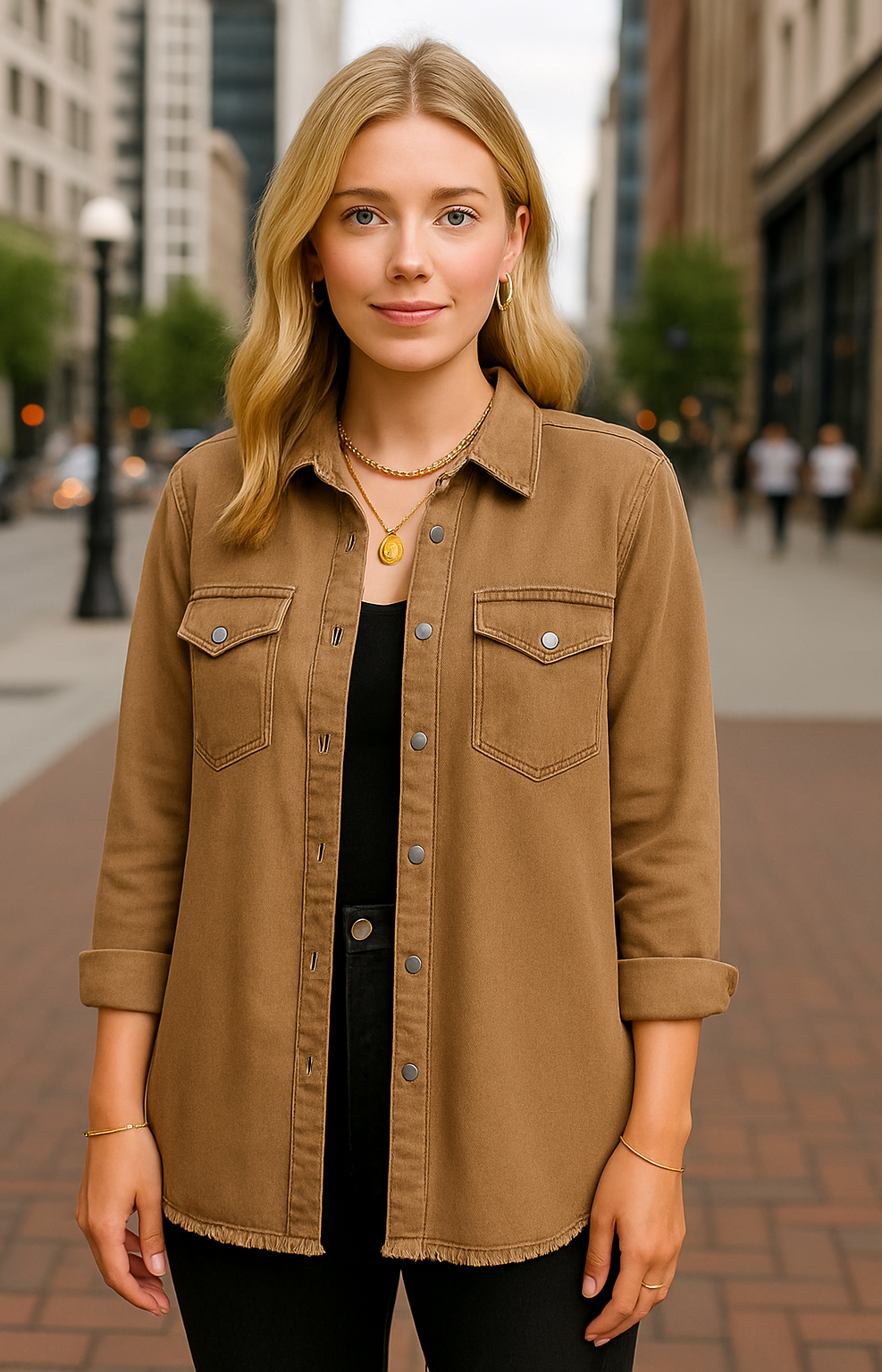 110 Denim Distressed Earthbound Jacket