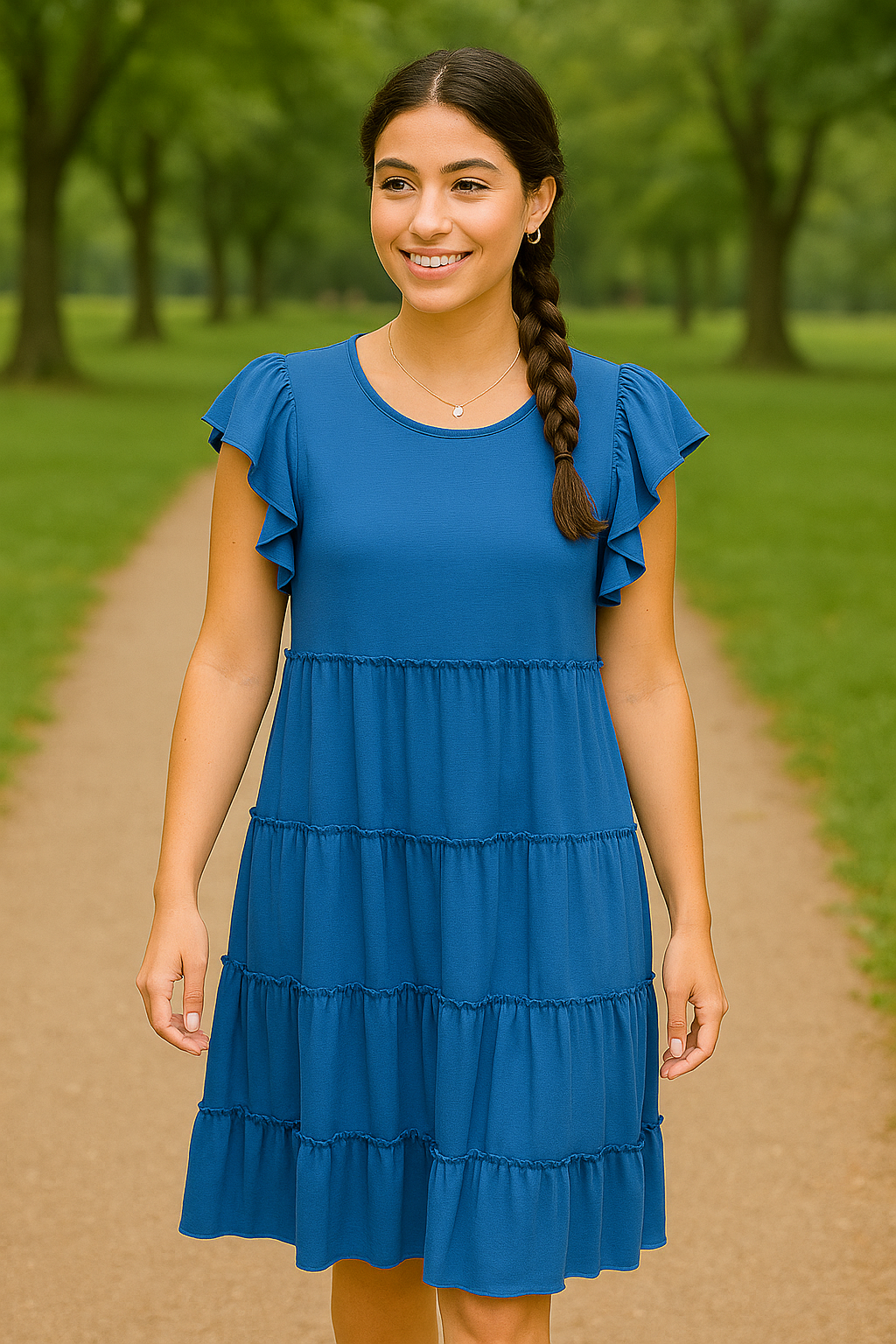 8352 Serene Skies Flutter Dress