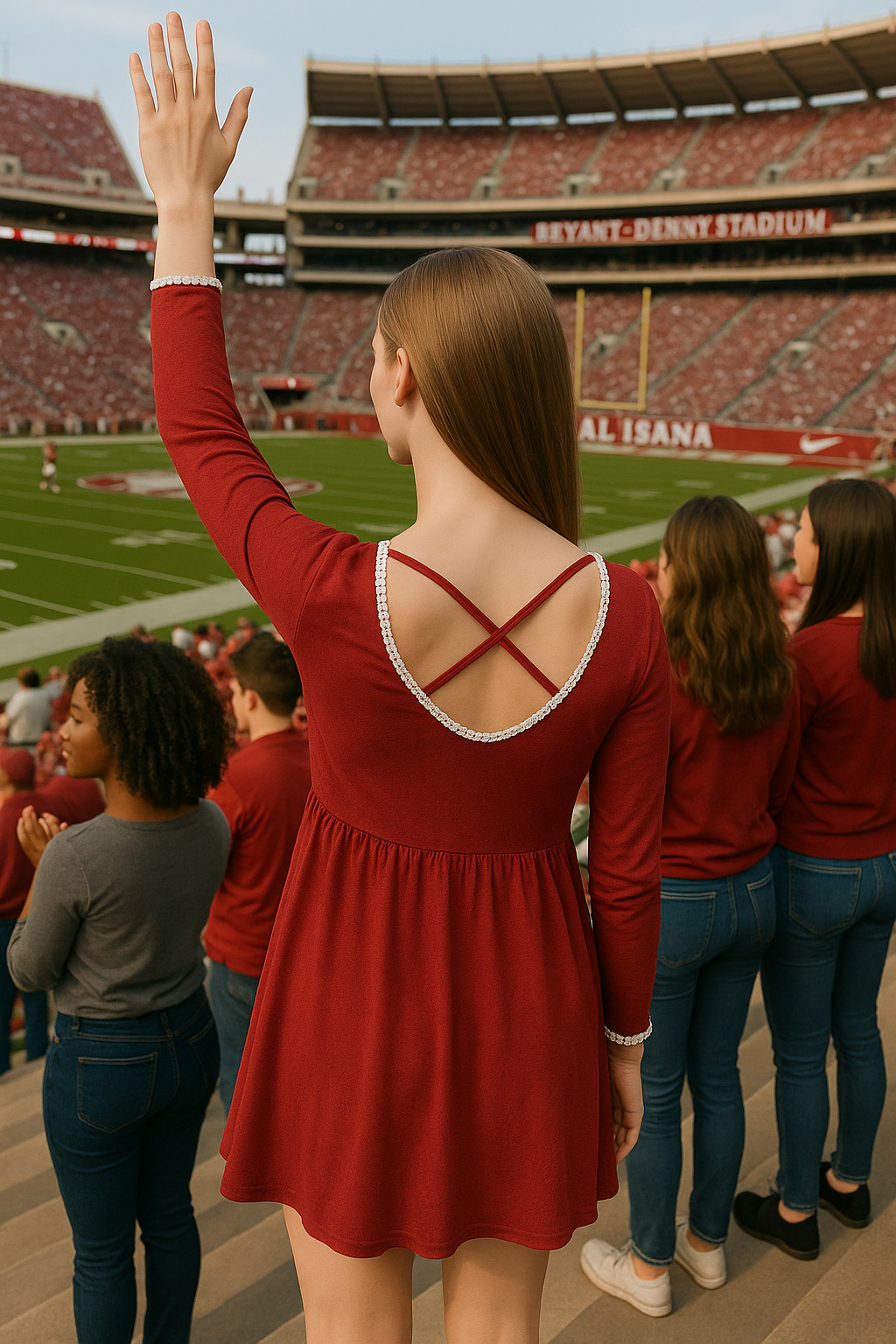 630 Crimson Kickoff Dress