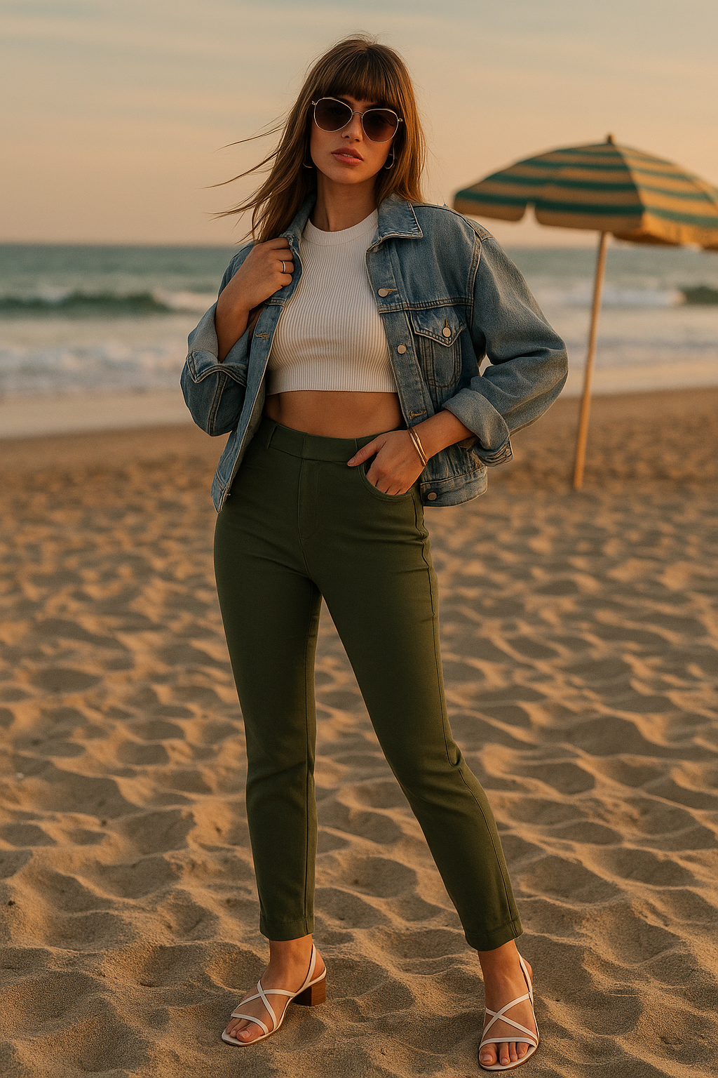 1000 Olive Luxe Ponte Pants