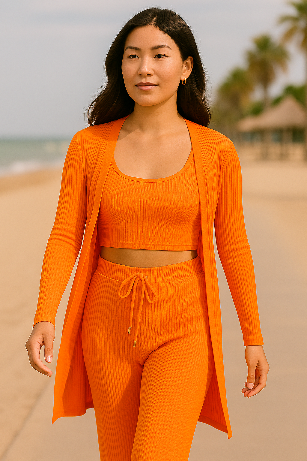 200 Coral 3PC Loungewear Set