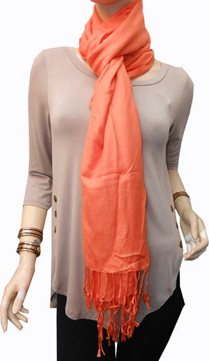 Orange Pashmina Scarf