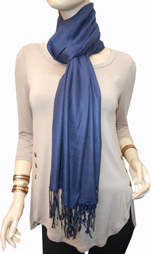 Blue-Grey Pashmina Scarf