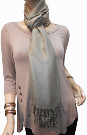 Ash Grey Pashmina Scarf
