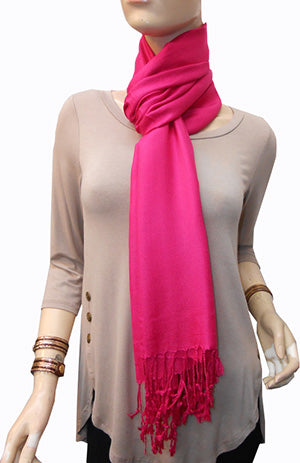 Rose Pink Pashmina Scarf