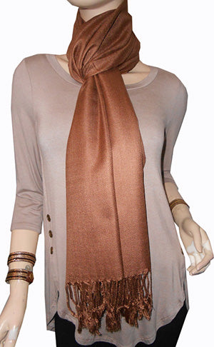 Copper Brown Pashmina Scarf