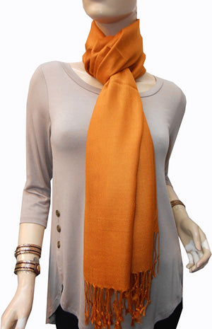 Ochre Brown Pashmina Scarf