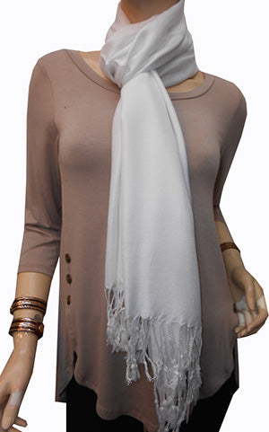 White Pashmina Scarf