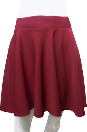 Burgundy Scuba Skirt
