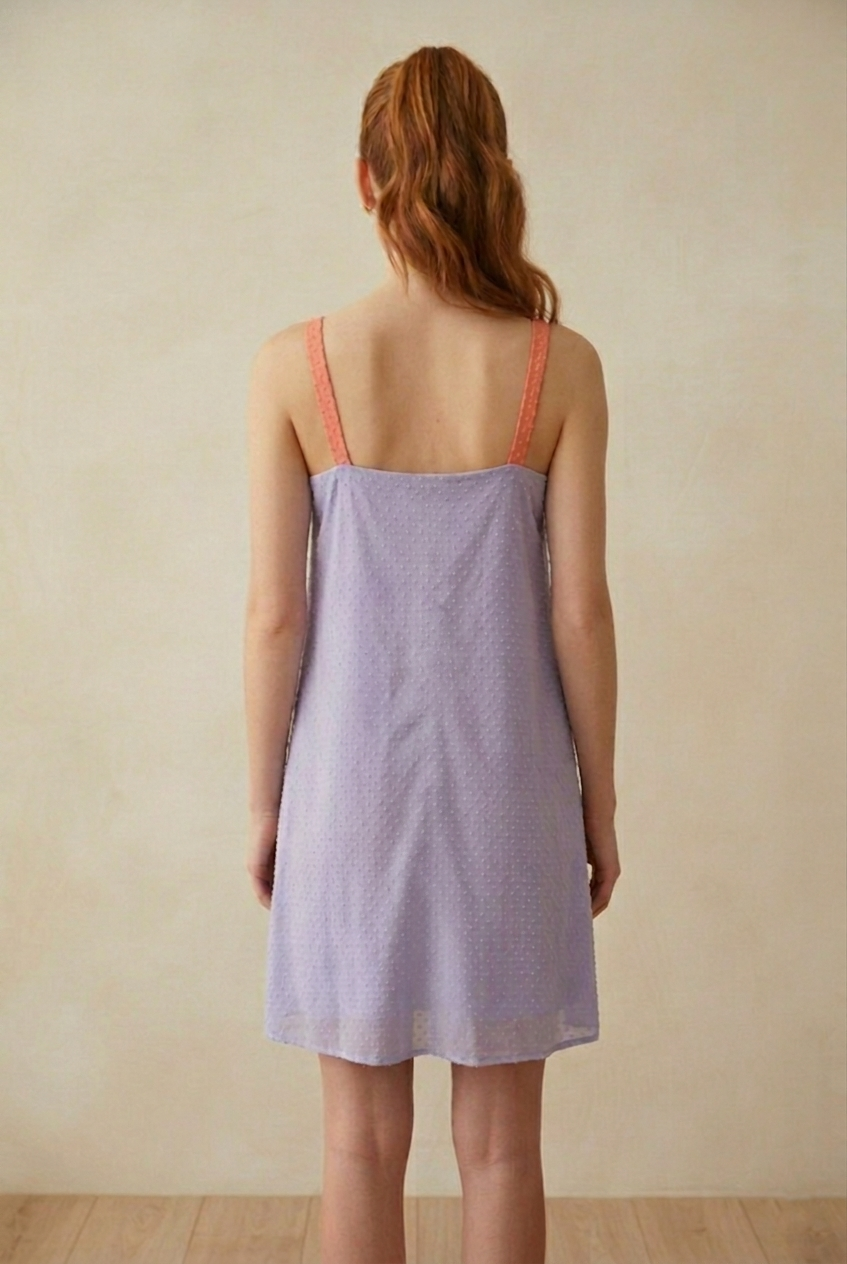 5758 Peach Sorbet Tiered Dress