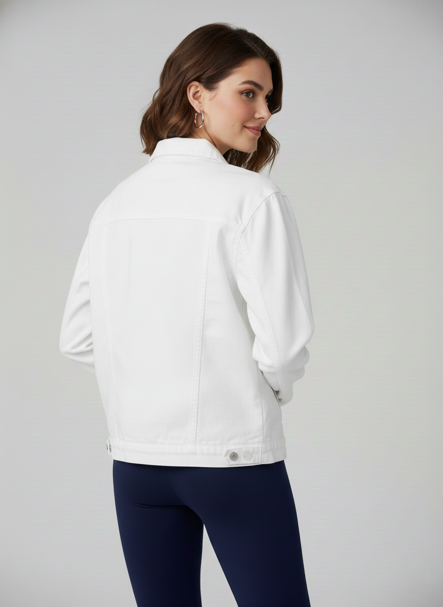 5551 White Denim Jacket