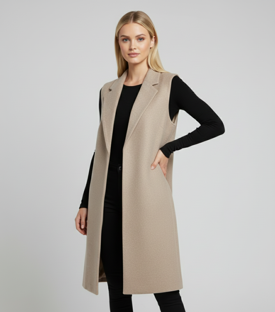 5052 Light Beige Vest with side pockets