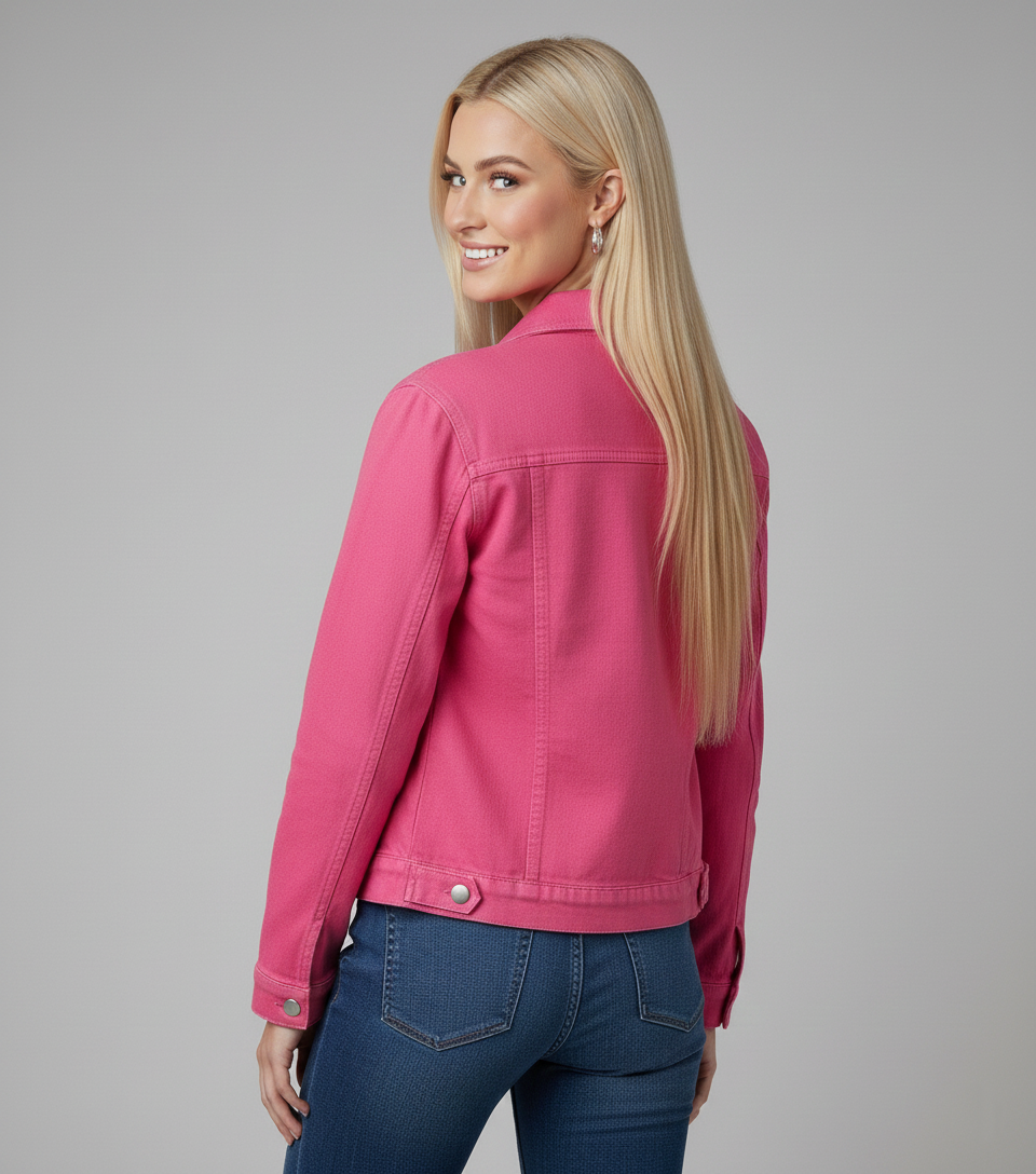 5551 Pink Denim Jacket