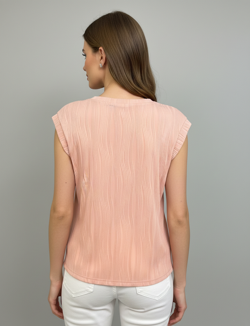 476 Dusty Rose Ripple Top
