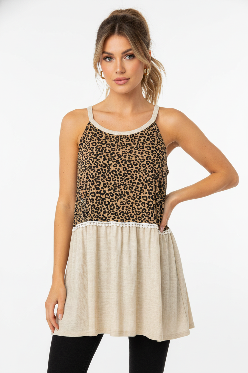 5555 Chic Leopard Tank Top