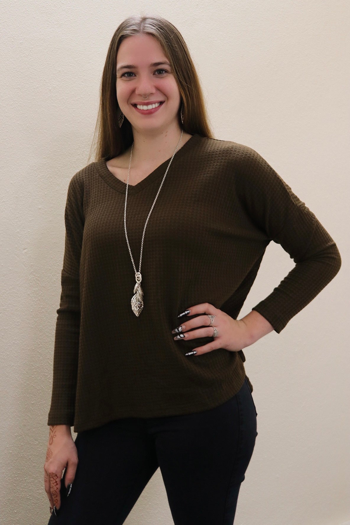 Style 1011 Brown Waffle Tops
