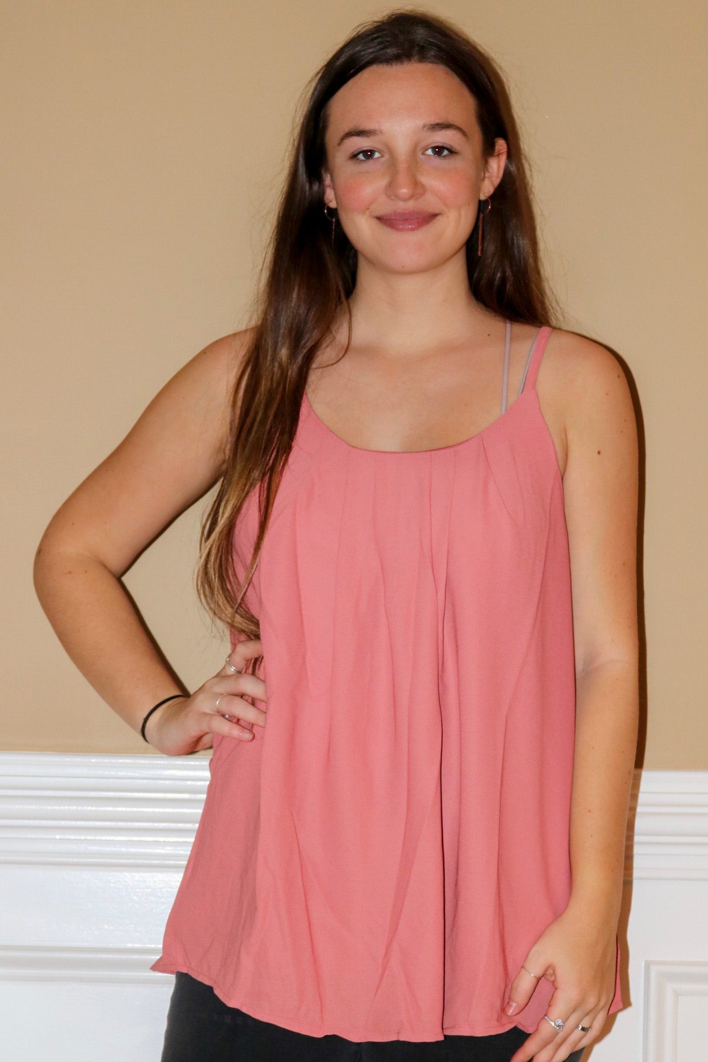 2603 Spaghetti Strap Top Salmon