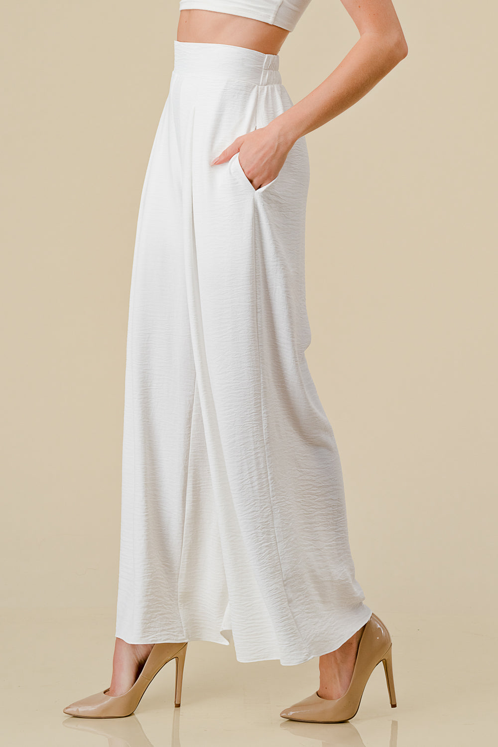 Style 6122 Off White Airflow Pleat Front Pant