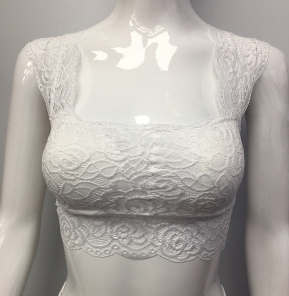 B666 White Lace Bra