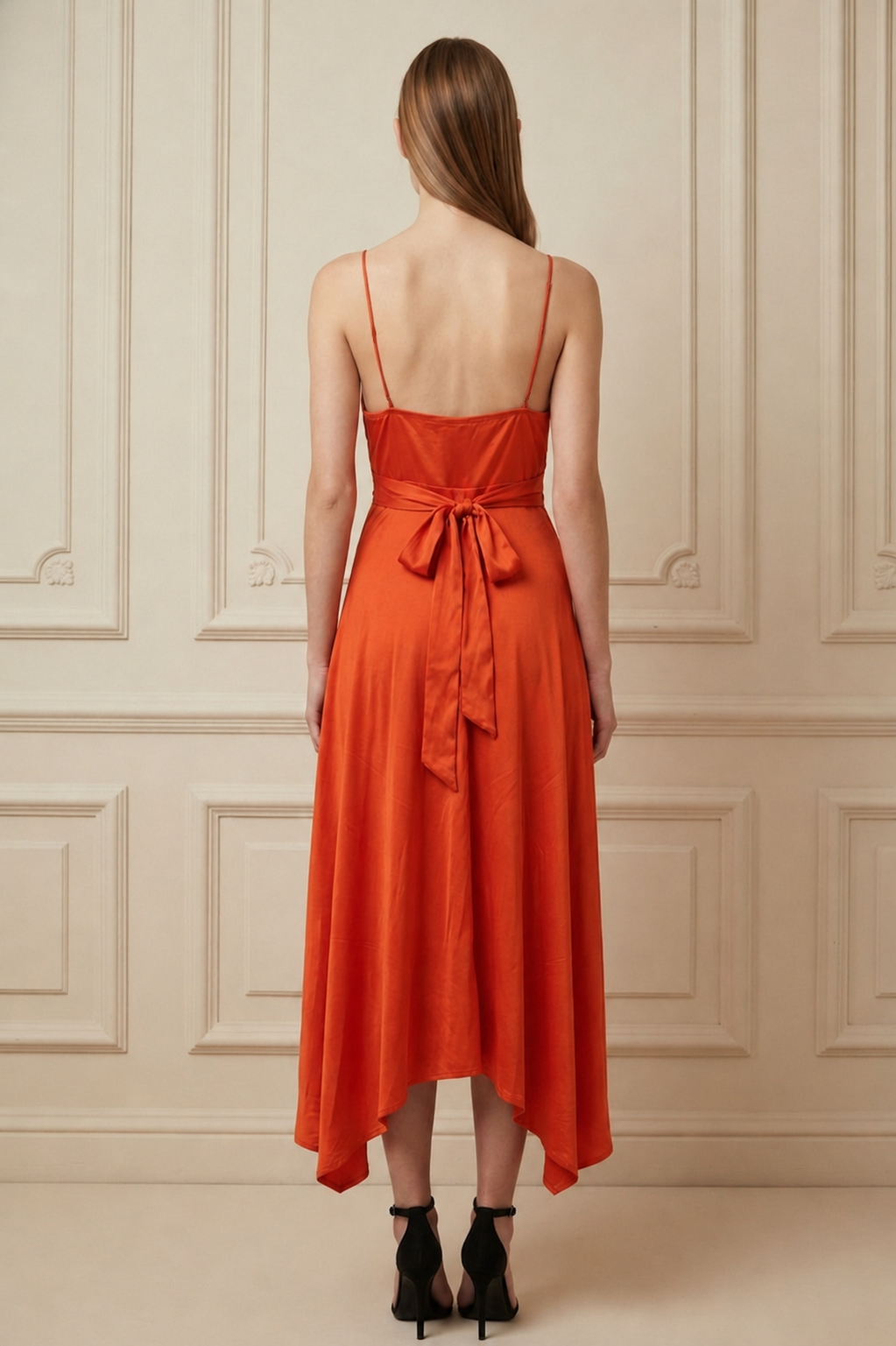 6437 Fiery Romance Midi Dress