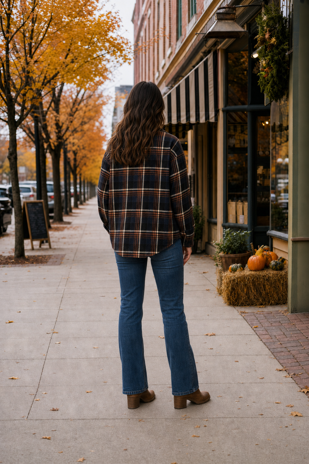 33746 Plaid Flannel Button-Down Shacket