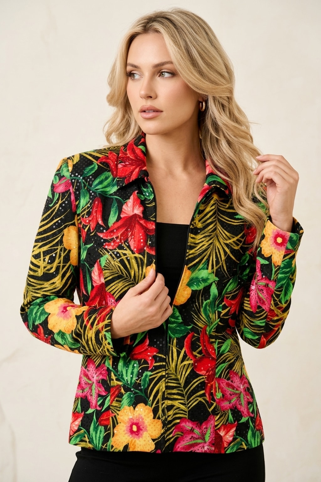 1773 Tropical Garden Shimmer Jacket