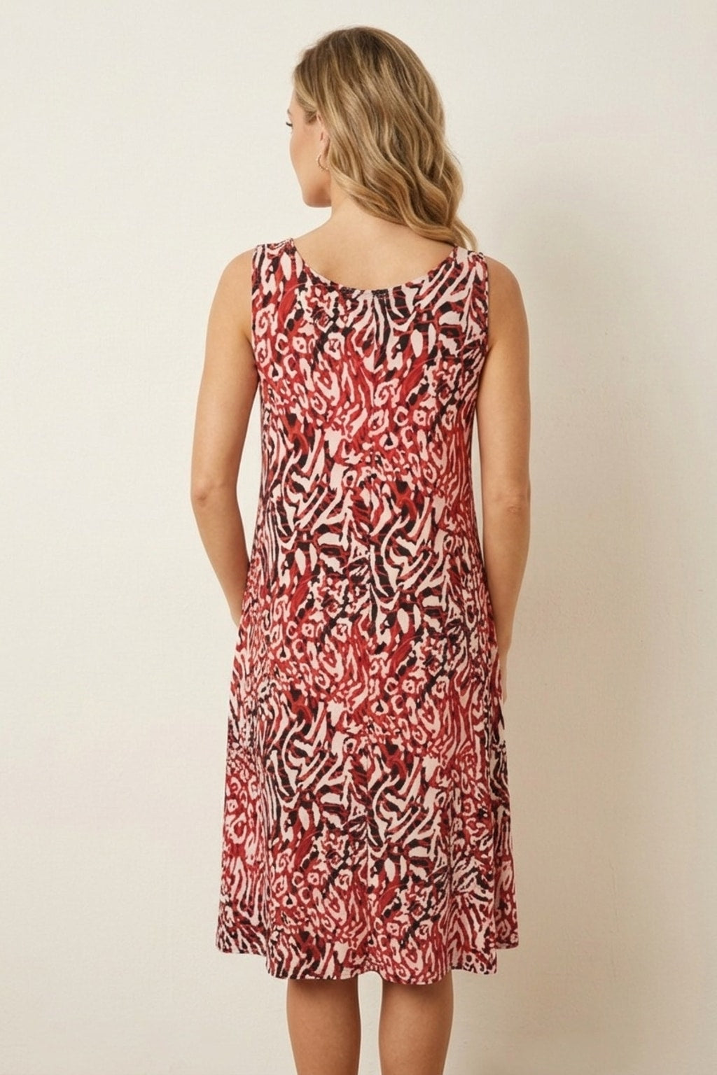 3158 Wild Beauty Animal Print Dress with side pockets