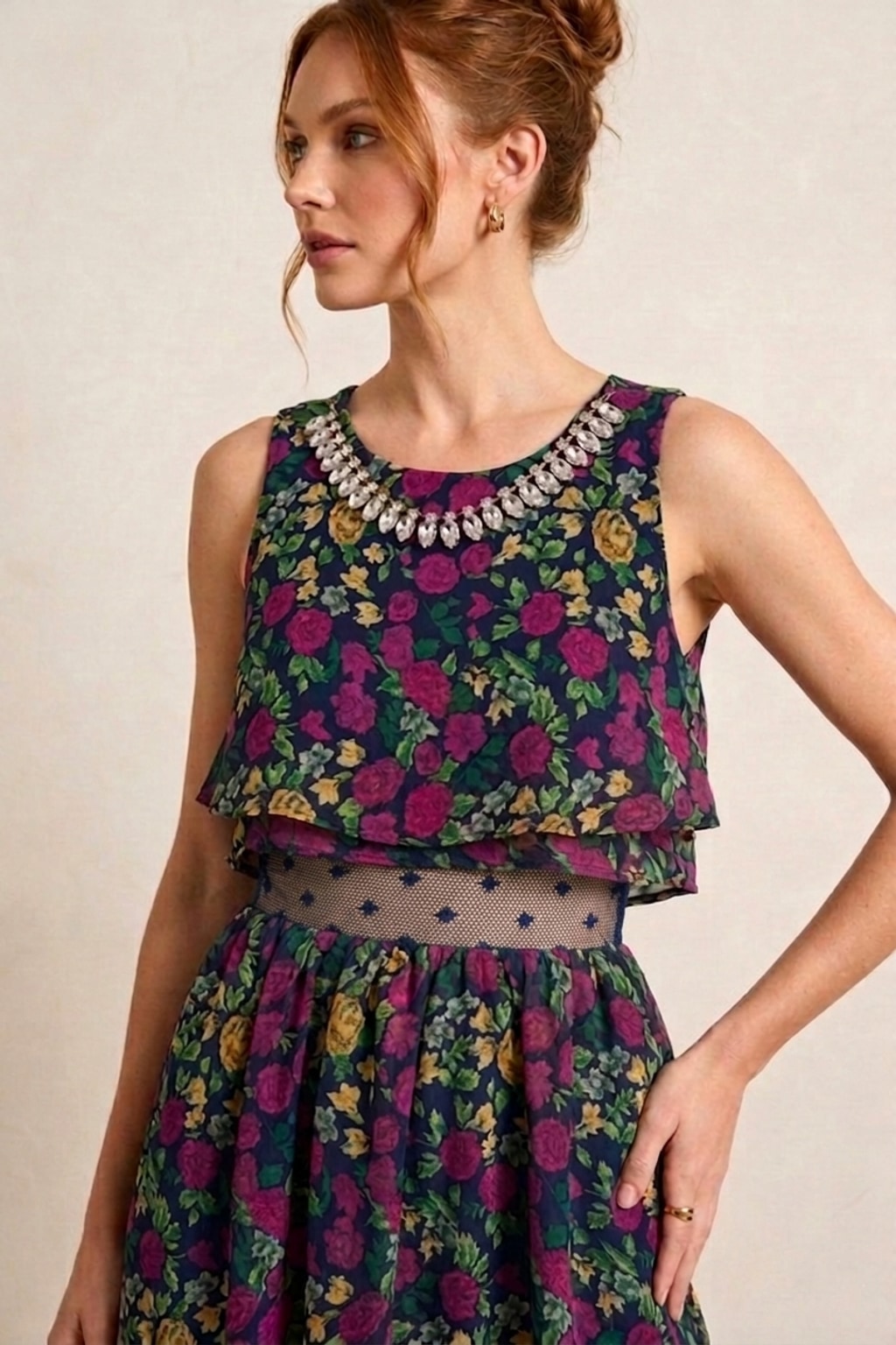 720 Midnight Garden Dress with Crystal Detail