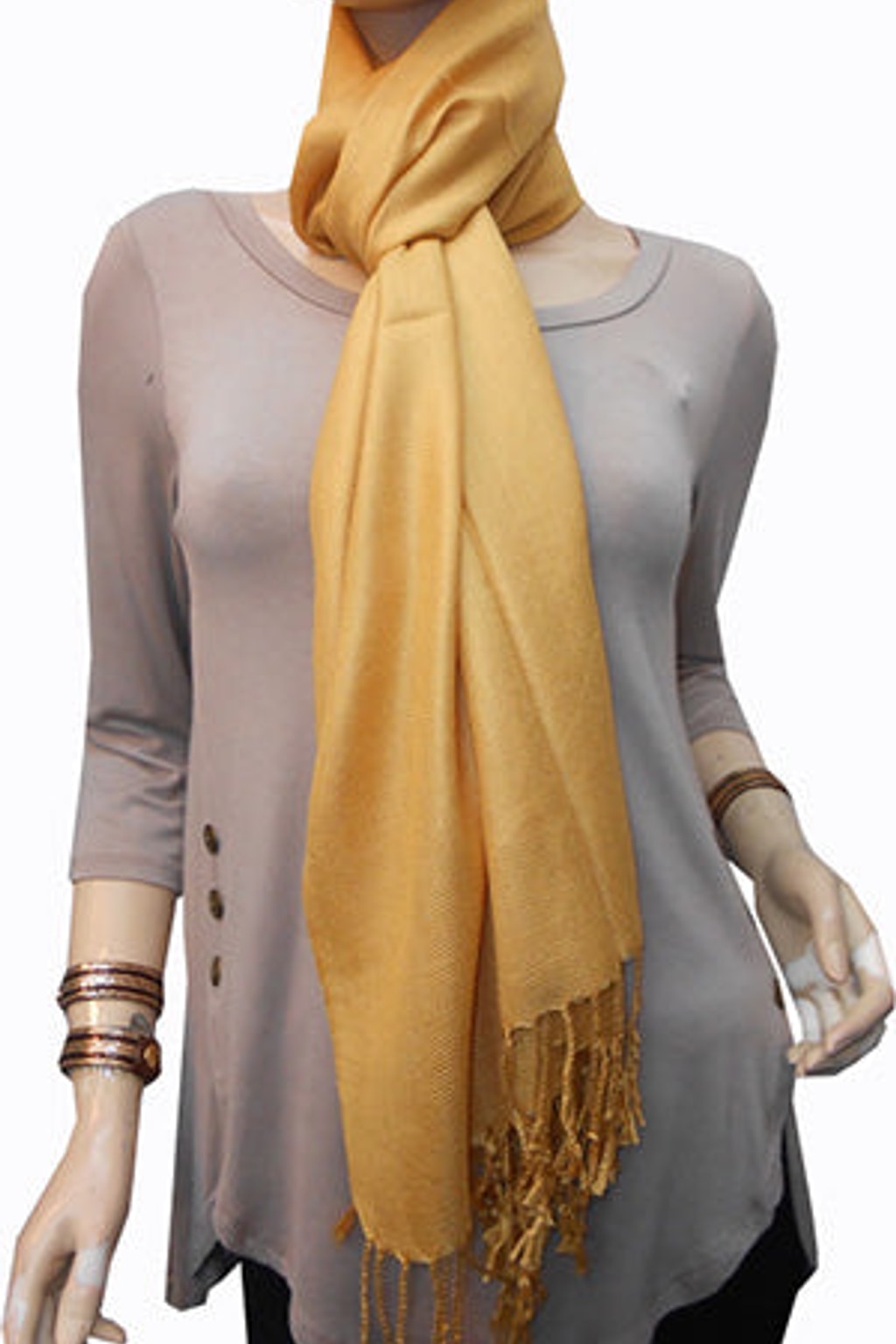 Amber Yellow Pashmina Scarf