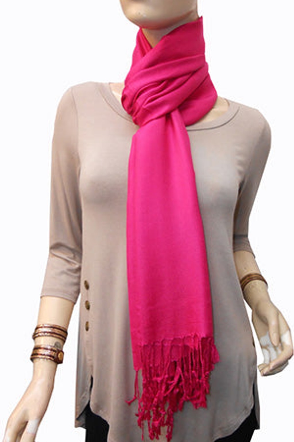 Rose Pink Pashmina Scarf