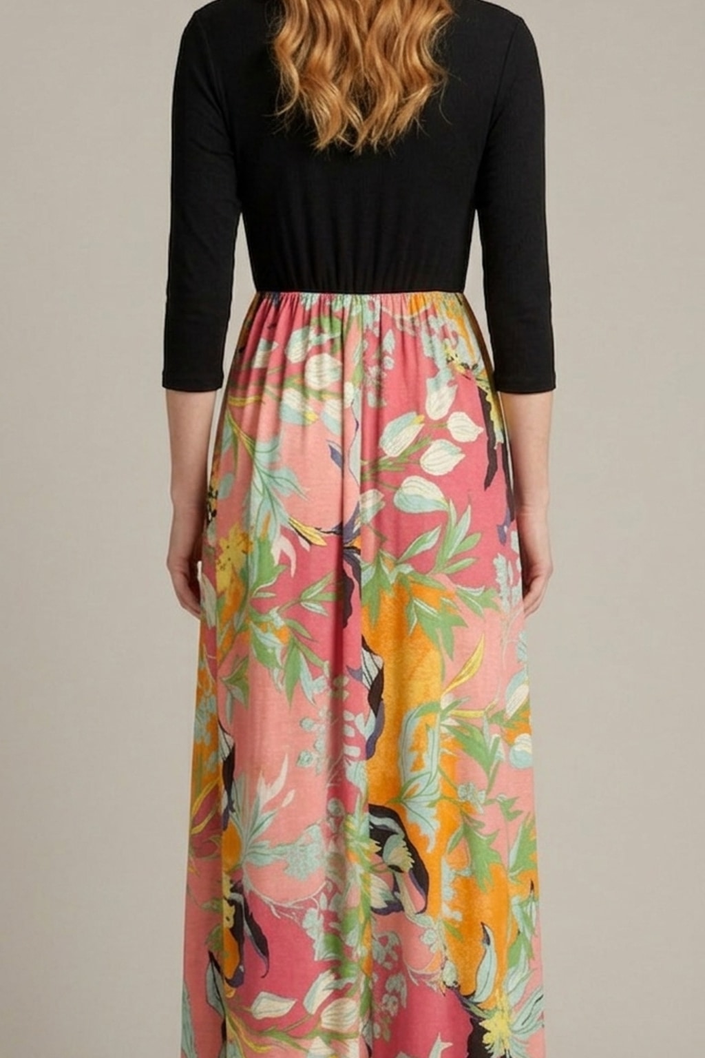 3827 Tropical Sunset Maxi Dress