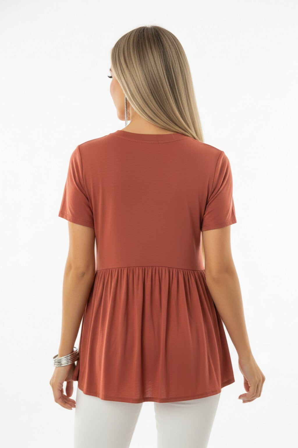 7209 Canyon Rust with Flowy Hem Top