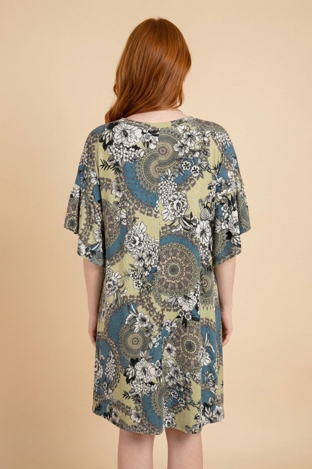 3927 Gypsy Garden Teal Dress