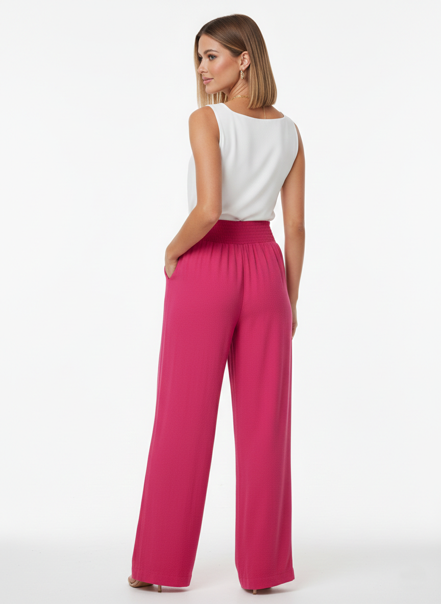 6913 Tropical Pink Pants with pockets
