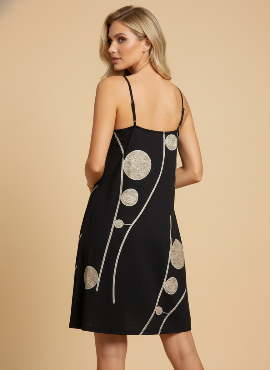 0045 Black & Gold Dress