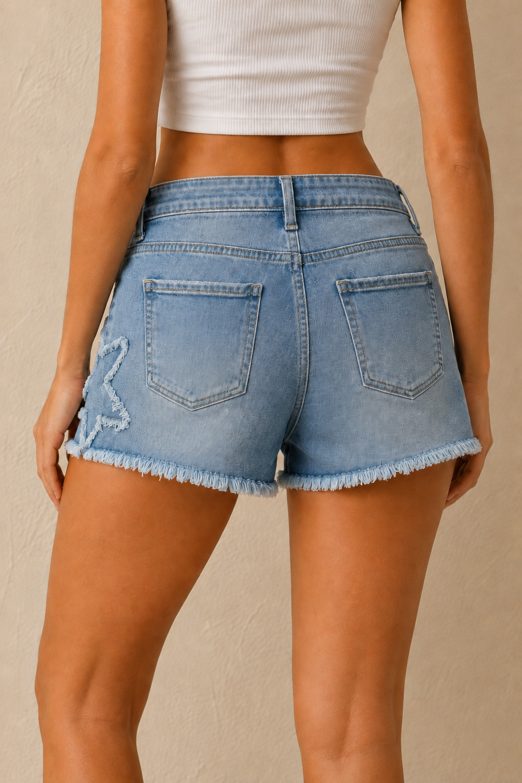 10108 Star Light Wash Denim Blue Shorts