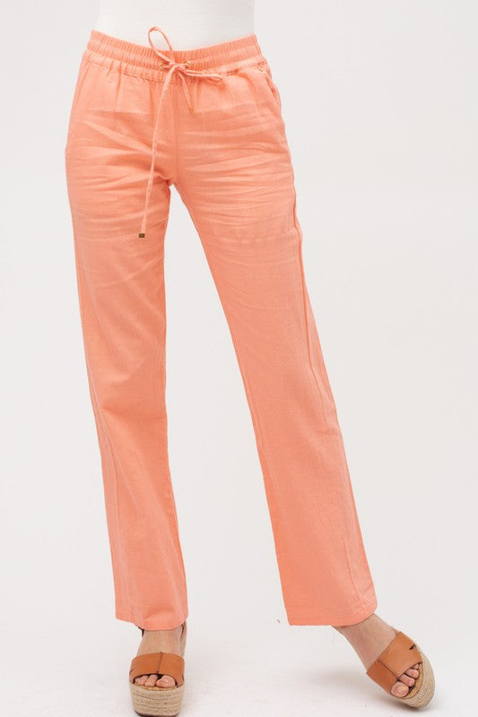 10612 Coral Linen Pant