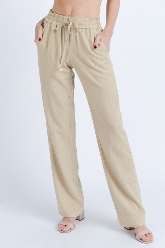 10612 Taupe Linen Pant