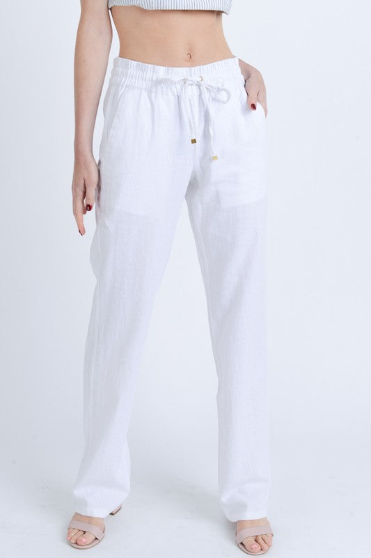 10612 White Linen Pant