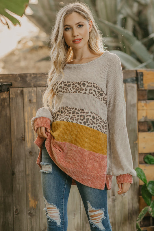 1242 Chunky Colorblock Sweater